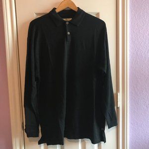 Tommy Bahama Black Long Sleeve Polo